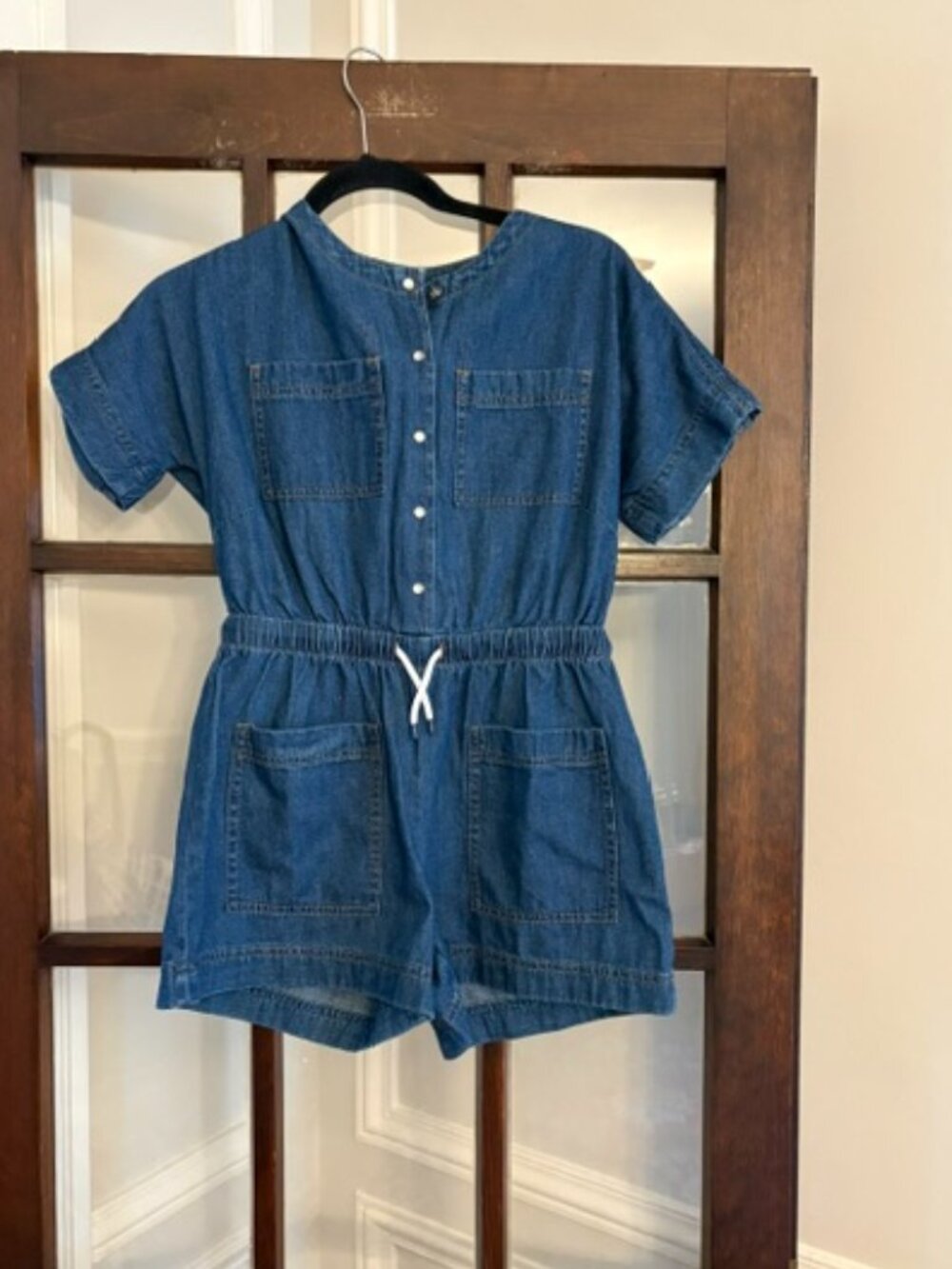 J.Crew Crewcuts Denim Romper, Size 12